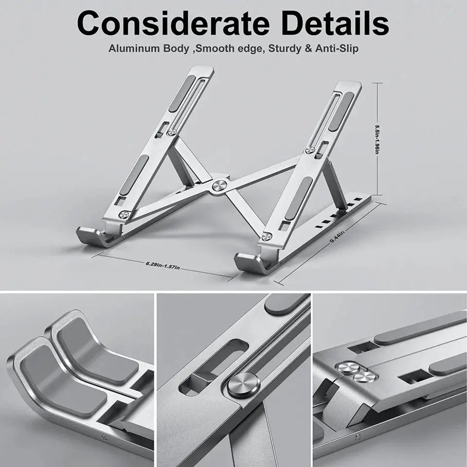 Cooling Laptop Stand – Anti-Heating Foldable Aluminum Adjustable - ZEERIK